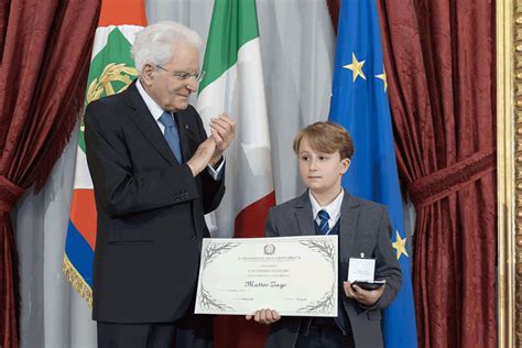 Leroe buono che fa sognare i bimbi, Rudi premiato da Mattarella